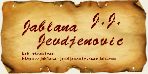 Jablana Jevđenović vizit kartica